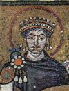 Justinien, mosaque de la basilique San Vitale de Ravenne, avant 547