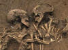2006'da İtalya'nın kuzeyinde Verona şehri yakınlarındaki Mantua kazısında gn ışığına ıkartılan ve M 5 binlere ait birbirilerine sarılmış erkek ve kadının iskeletleri.
