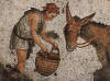 Floor mosaic of a child and a donkey (c. 5th century)