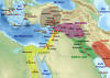 MÖ 14. yüzyılın ilk yarısında Alacahöyük'ün Orta Doğu'daki siyasî konumunu gösteren ve Amarna mektuplarını esas alarak hazırlanmış olan harita.