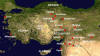 Kültepe'nin başlıca Hitit ve Asur Şehirleri arasındaki konumunu gösteren harita.(Kanesh)