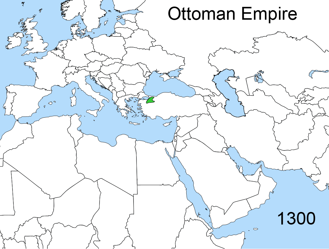 Map of Ottaman Empire: Rise and Fall of Ottomans